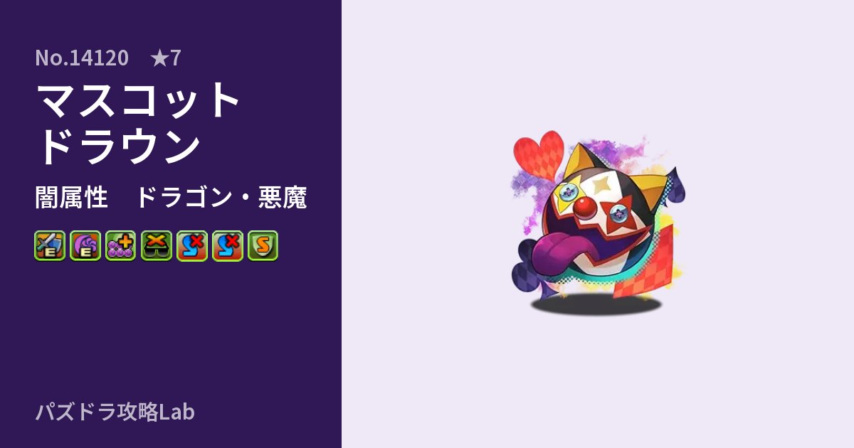 【パズドラ】マスコットドラウンの性能・覚醒・スキルのアイキャッチ