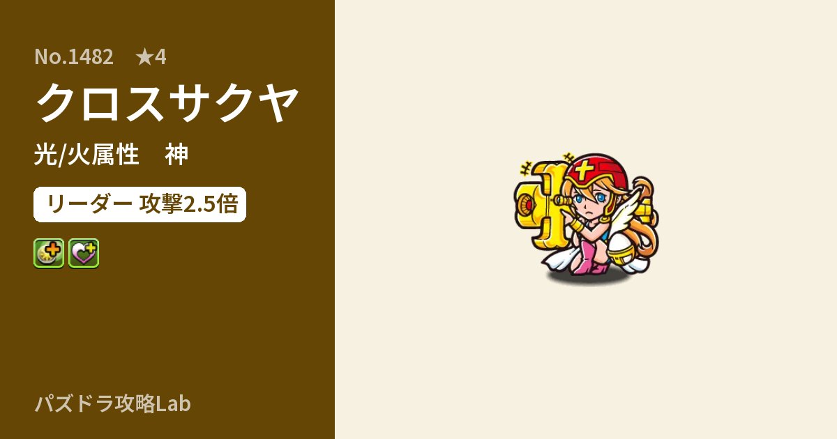 【パズドラ】クロスサクヤの性能・覚醒・スキルのアイキャッチ