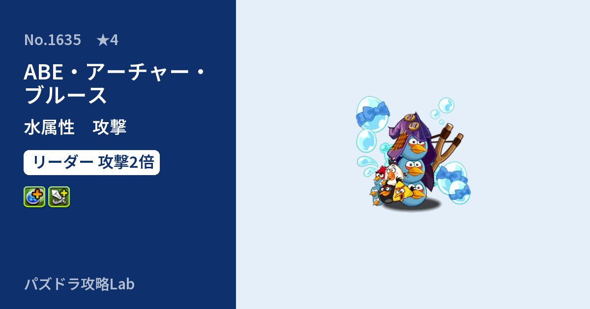 【パズドラ】ABE・アーチャー・ブルースの性能・覚醒・スキルのアイキャッチ