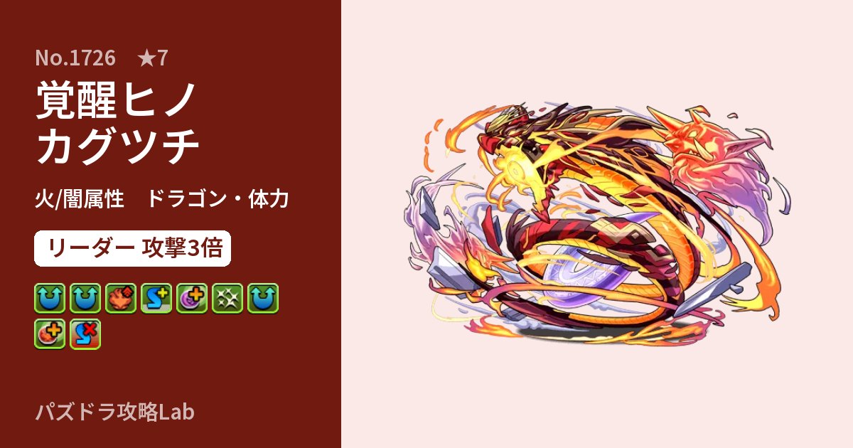 【パズドラ】覚醒ヒノカグツチの性能・覚醒・スキルのアイキャッチ