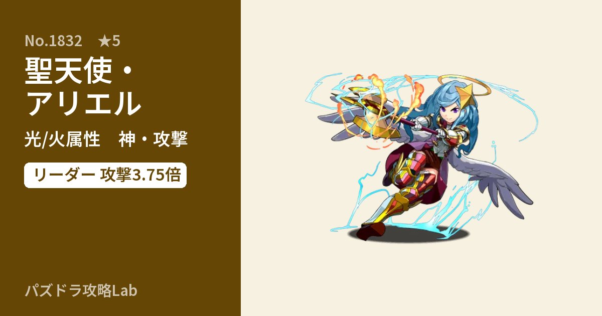【パズドラ】聖天使・アリエルの性能・覚醒・スキルのアイキャッチ