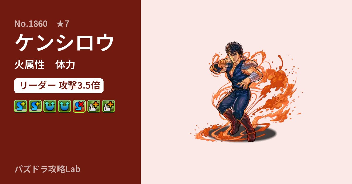 【パズドラ】ケンシロウの性能・覚醒・スキルのアイキャッチ