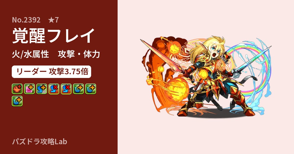 【パズドラ】覚醒フレイの性能・覚醒・スキルのアイキャッチ