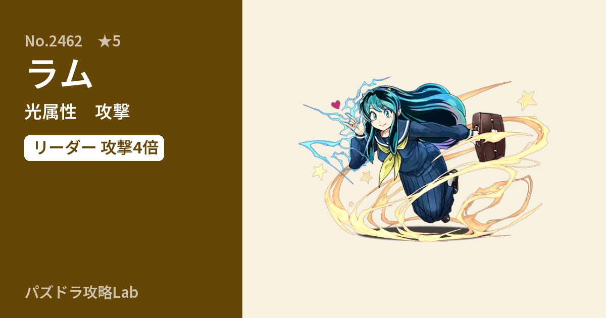 【パズドラ】ラムの性能・覚醒・スキルのアイキャッチ