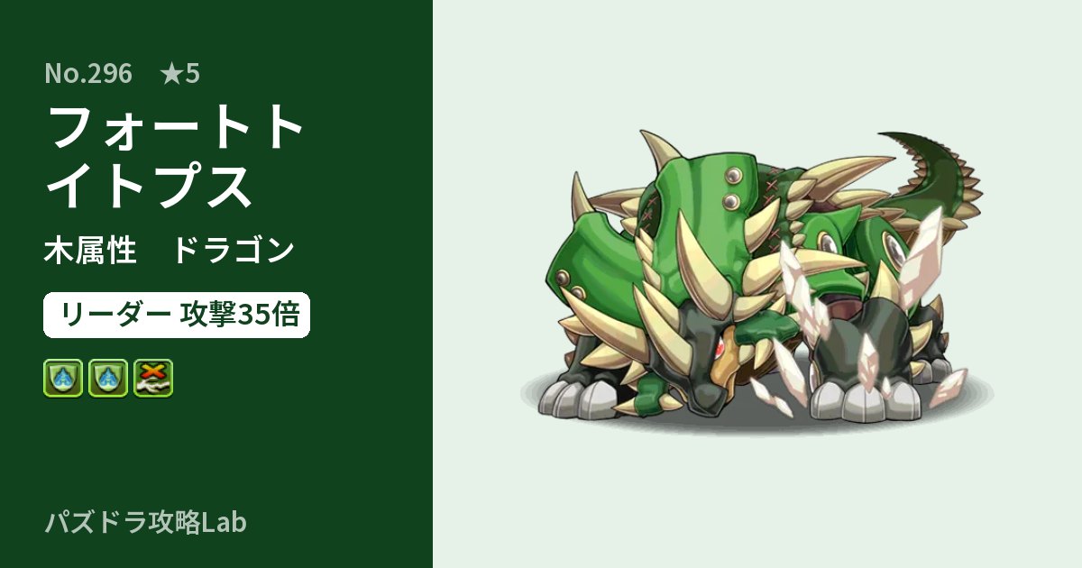 【パズドラ】フォートトイトプスの性能・覚醒・スキルのアイキャッチ