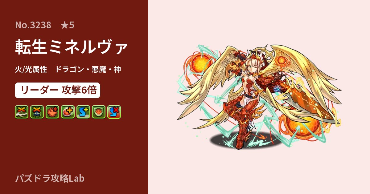 【パズドラ】転生ミネルヴァの性能・覚醒・スキルのアイキャッチ
