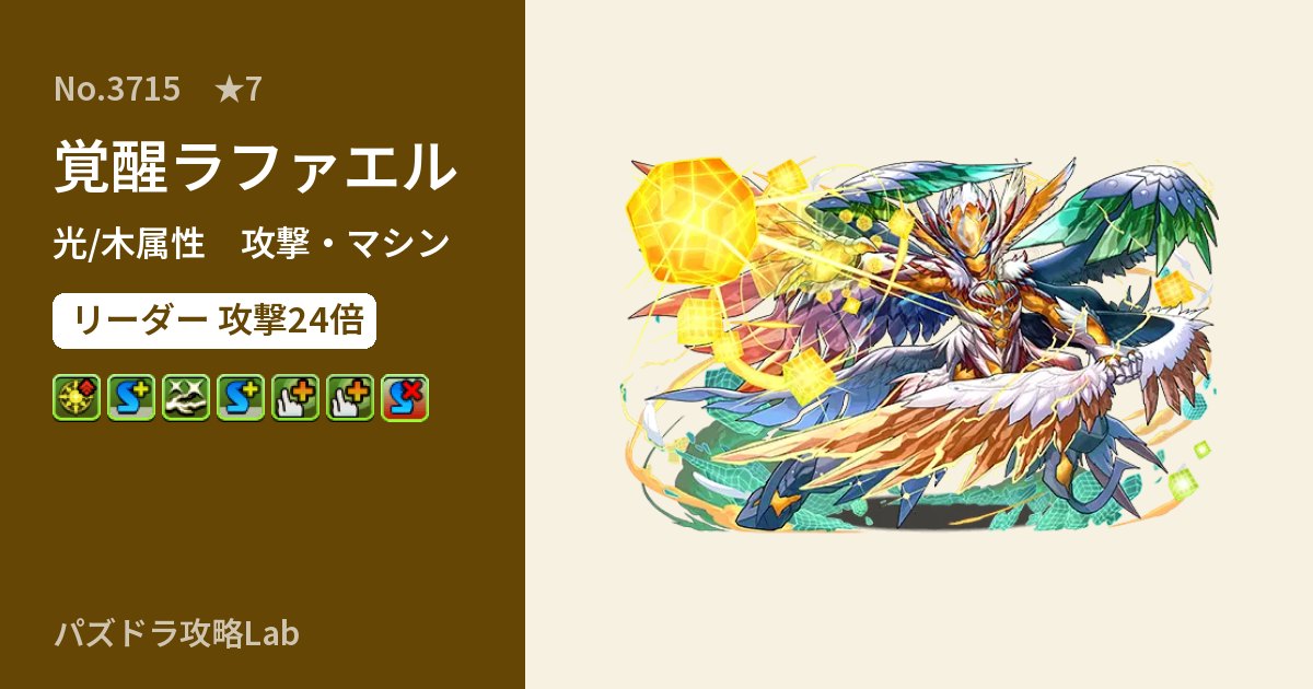 【パズドラ】覚醒ラファエルの性能・覚醒・スキルのアイキャッチ