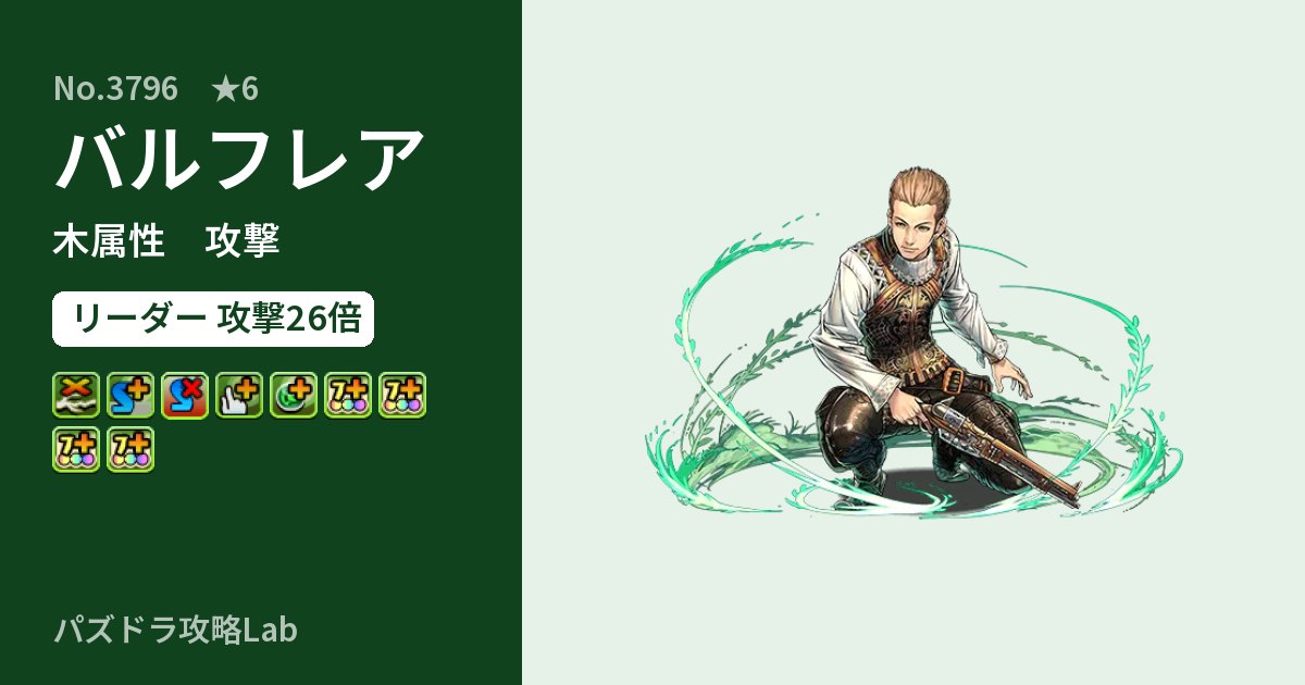 【パズドラ】バルフレアの性能・覚醒・スキルのアイキャッチ