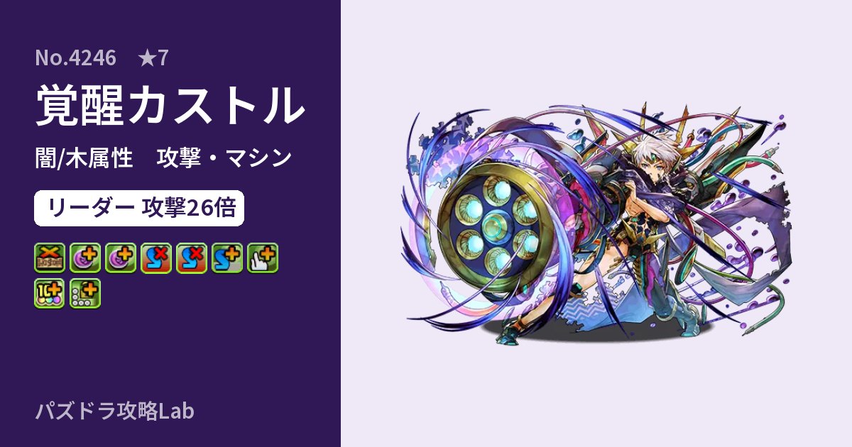 【パズドラ】覚醒カストルの性能・覚醒・スキルのアイキャッチ