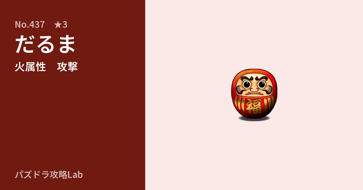 【パズドラ】だるまの性能・覚醒・スキルのアイキャッチ