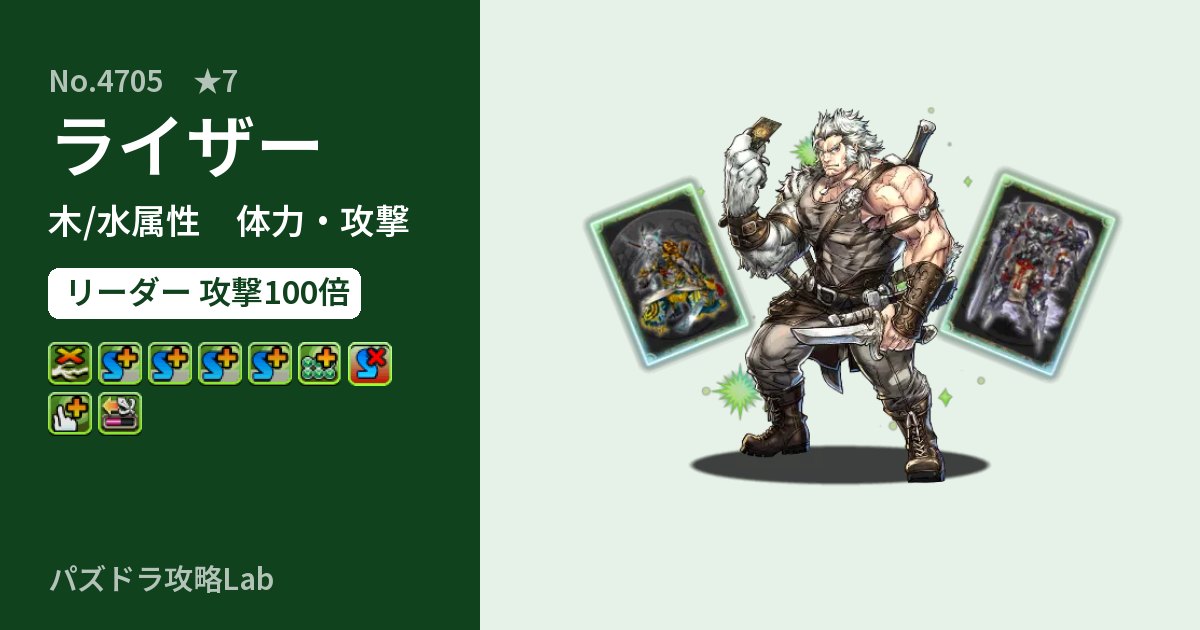 【パズドラ】ライザーの性能・覚醒・スキルのアイキャッチ