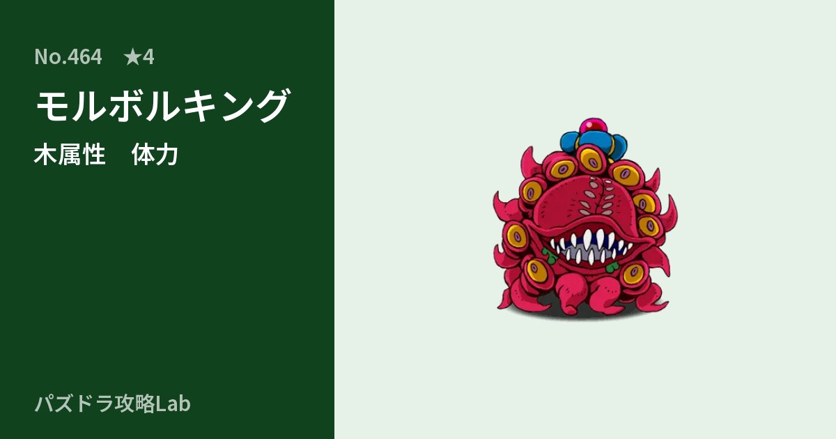 【パズドラ】モルボルキングの性能・覚醒・スキルのアイキャッチ
