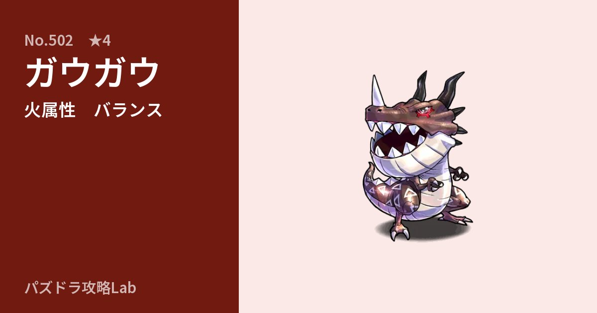 【パズドラ】ガウガウの性能・覚醒・スキルのアイキャッチ