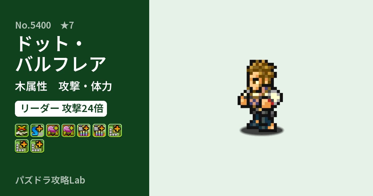 【パズドラ】ドット・バルフレアの性能・覚醒・スキルのアイキャッチ