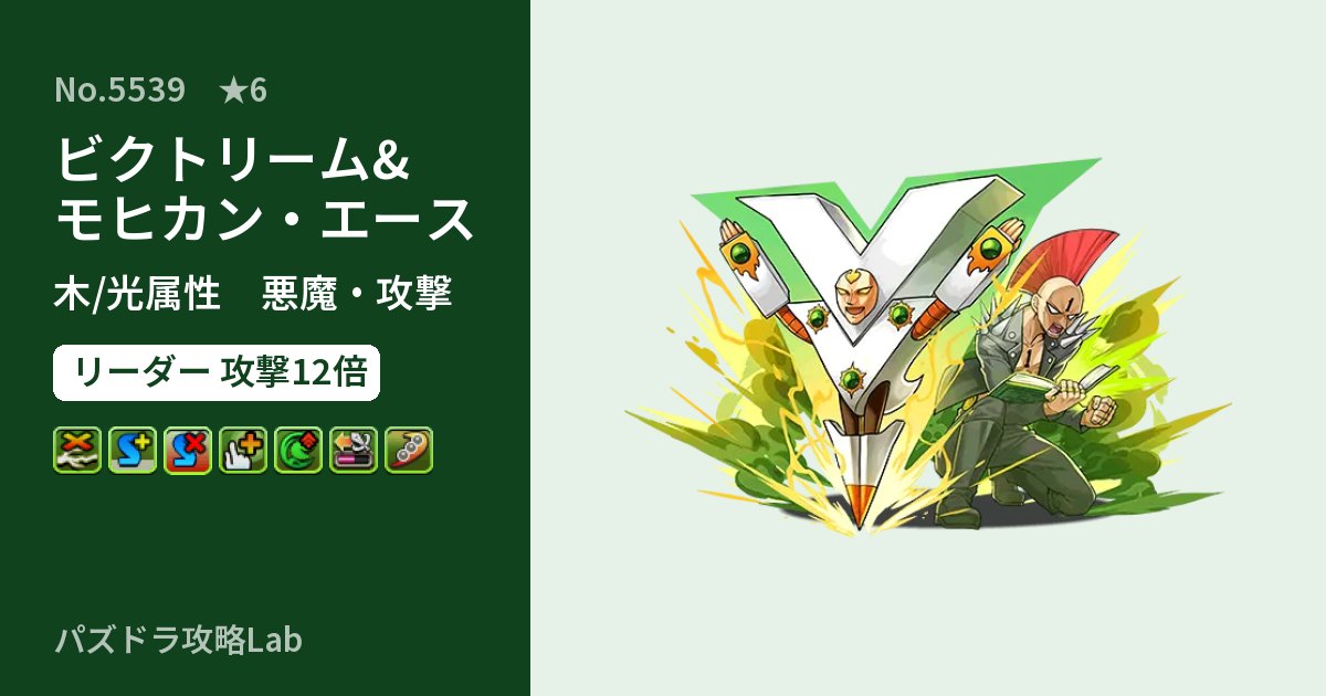 【パズドラ】ビクトリーム&モヒカン・エースの性能・覚醒・スキルのアイキャッチ