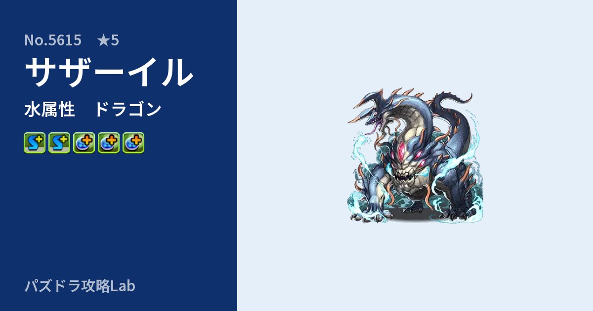 【パズドラ】サザーイルの性能・覚醒・スキルのアイキャッチ