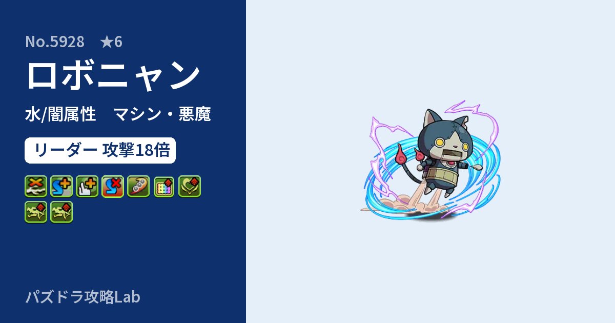 【パズドラ】ロボニャンの性能・覚醒・スキルのアイキャッチ