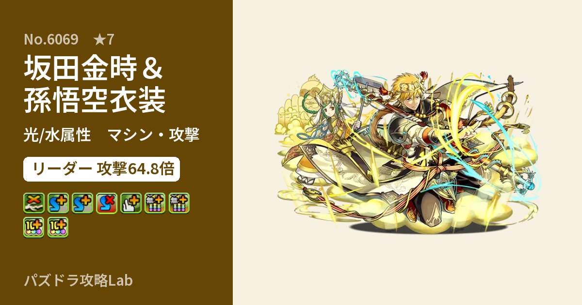 【パズドラ】坂田金時＆孫悟空衣装の性能・覚醒・スキルのアイキャッチ