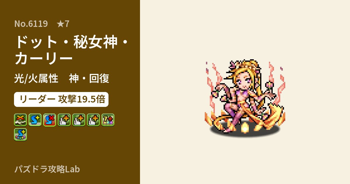 【パズドラ】ドット・秘女神・カーリーの性能・覚醒・スキルのアイキャッチ