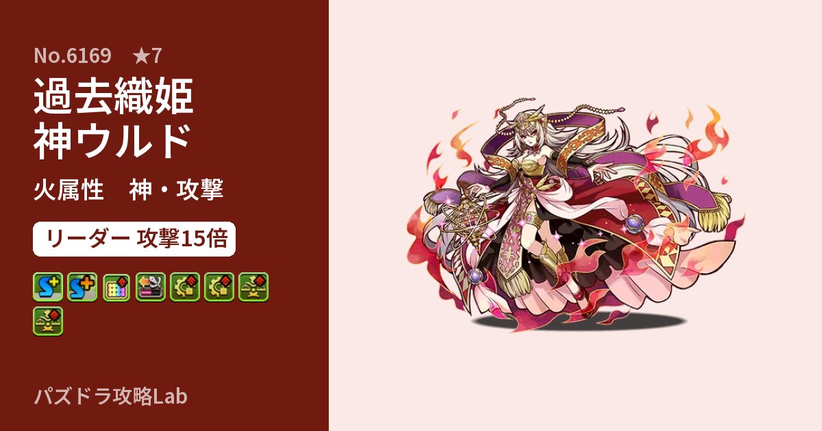 【パズドラ】過去織姫神ウルドの性能・覚醒・スキルのアイキャッチ
