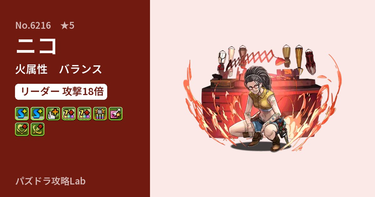 【パズドラ】ニコの性能・覚醒・スキルのアイキャッチ