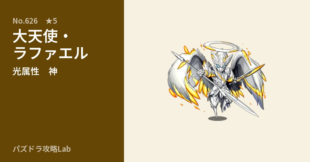 【パズドラ】大天使・ラファエルの性能・覚醒・スキルのアイキャッチ