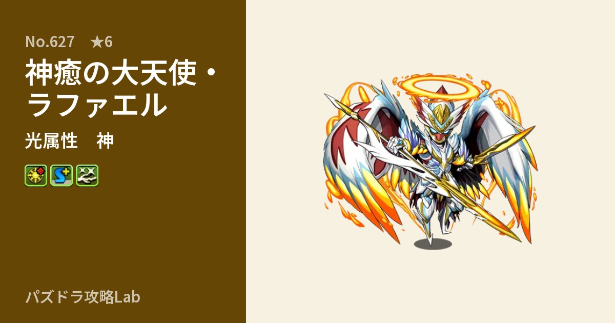 【パズドラ】神癒の大天使・ラファエルの性能・覚醒・スキルのアイキャッチ