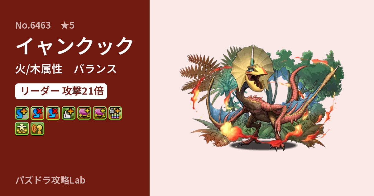 【パズドラ】イャンクックの性能・覚醒・スキルのアイキャッチ