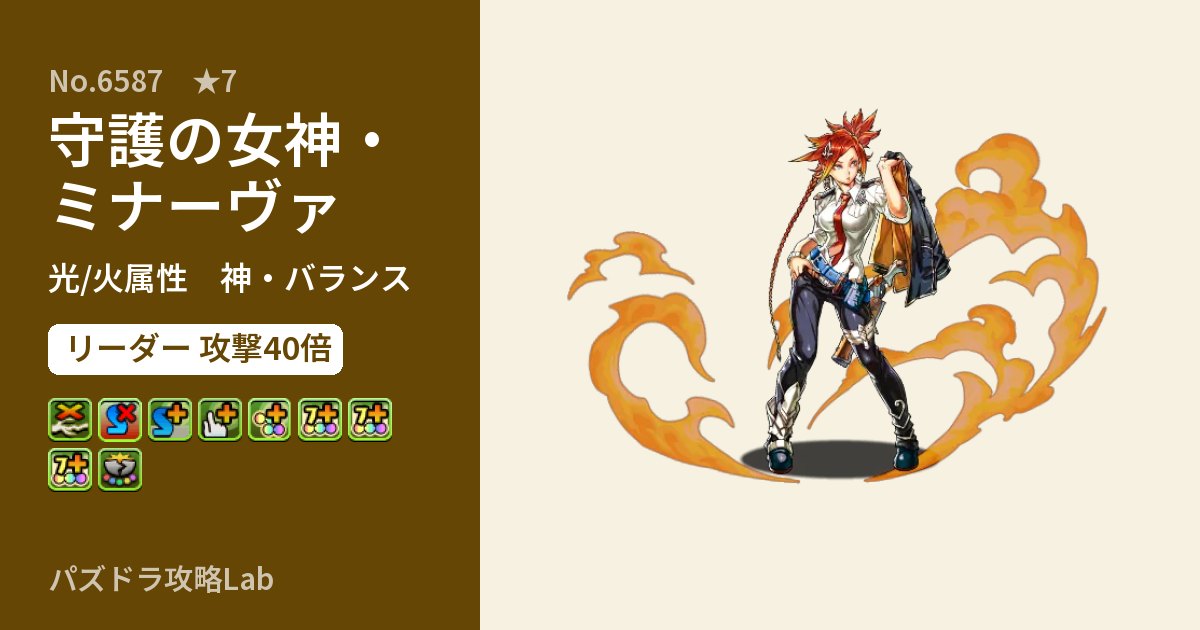 【パズドラ】守護の女神・ミナーヴァの性能・覚醒・スキルのアイキャッチ