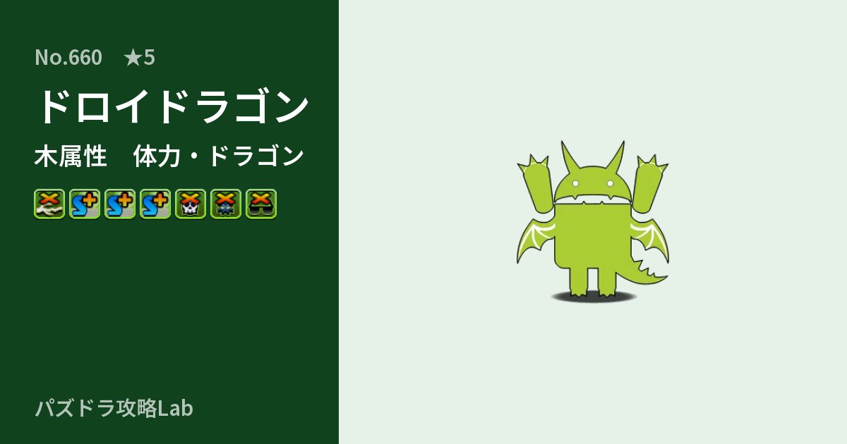 【パズドラ】ドロイドラゴンの性能・覚醒・スキルのアイキャッチ