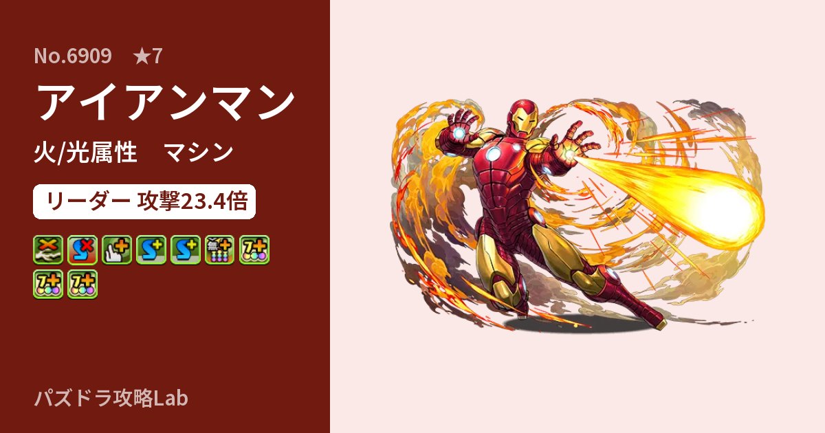 【パズドラ】アイアンマンの性能・覚醒・スキルのアイキャッチ