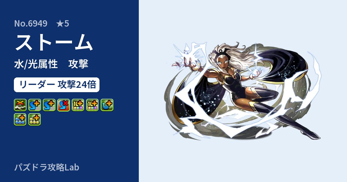 【パズドラ】ストームの性能・覚醒・スキルのアイキャッチ