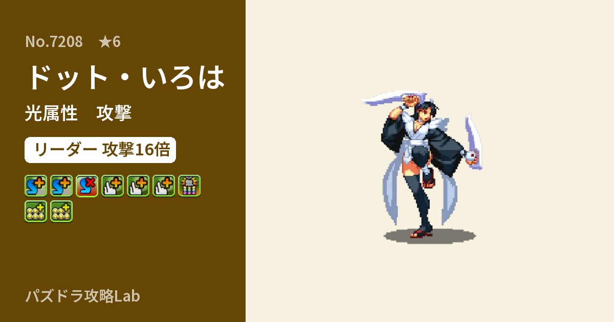 【パズドラ】ドット・いろはの性能・覚醒・スキルのアイキャッチ