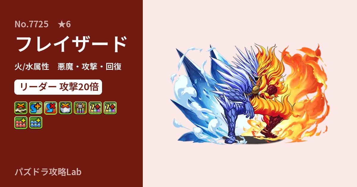 【パズドラ】フレイザードの性能・覚醒・スキルのアイキャッチ