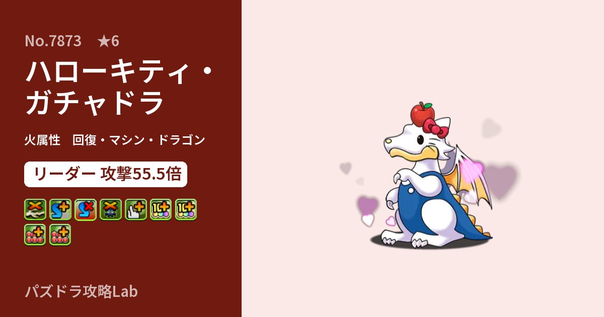 【パズドラ】ハローキティ・ガチャドラの性能・覚醒・スキルのアイキャッチ