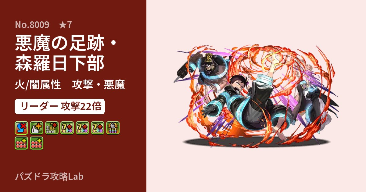 【パズドラ】悪魔の足跡・森羅日下部の性能・覚醒・スキルのアイキャッチ