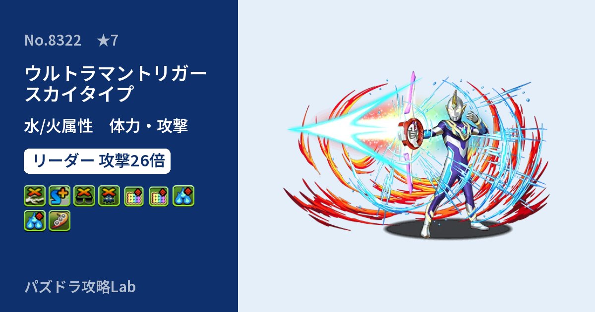 【パズドラ】ウルトラマントリガー スカイタイプの性能・覚醒・スキルのアイキャッチ