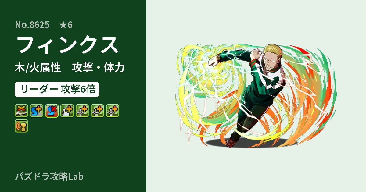 【パズドラ】フィンクスの性能・覚醒・スキルのアイキャッチ
