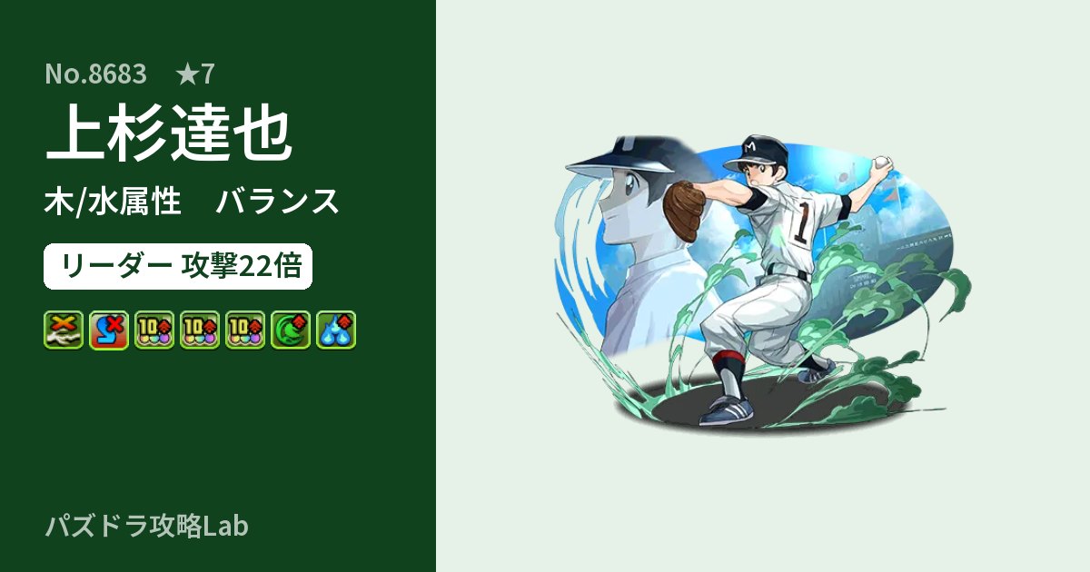 【パズドラ】上杉達也の性能・覚醒・スキルのアイキャッチ