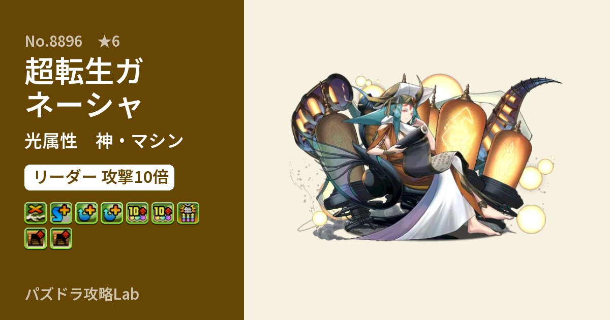 【パズドラ】超転生ガネーシャの性能・覚醒・スキルのアイキャッチ