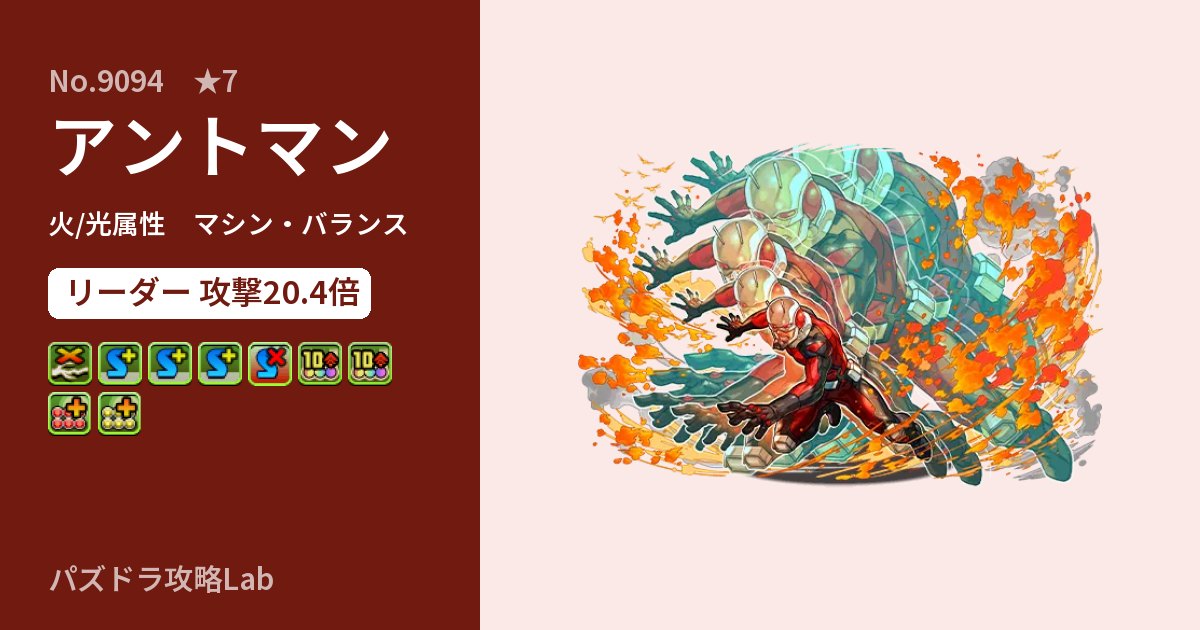 【パズドラ】アントマンの性能・覚醒・スキルのアイキャッチ