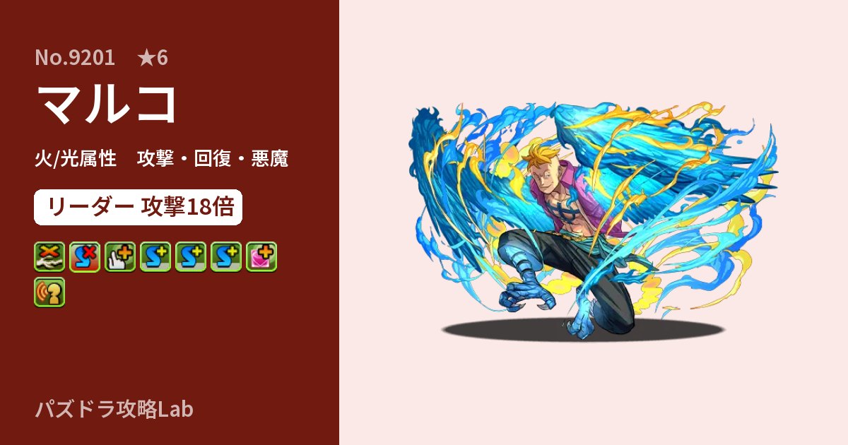 【パズドラ】マルコの性能・覚醒・スキルのアイキャッチ