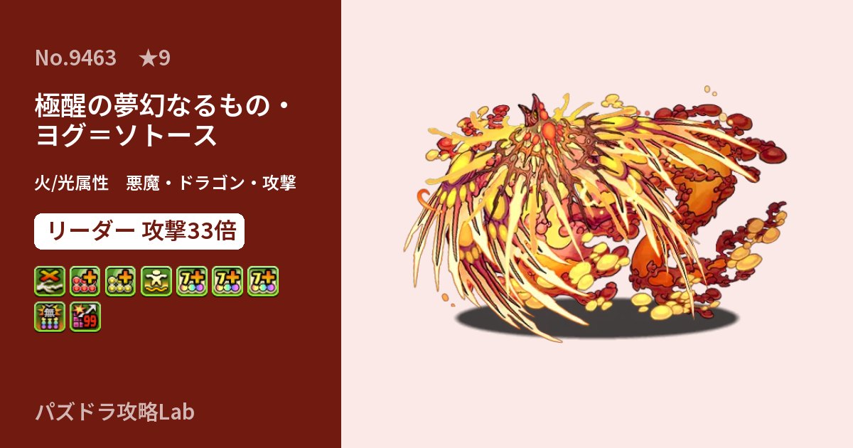 【パズドラ】極醒の夢幻なるもの・ヨグ＝ソトースの性能・覚醒・スキルのアイキャッチ