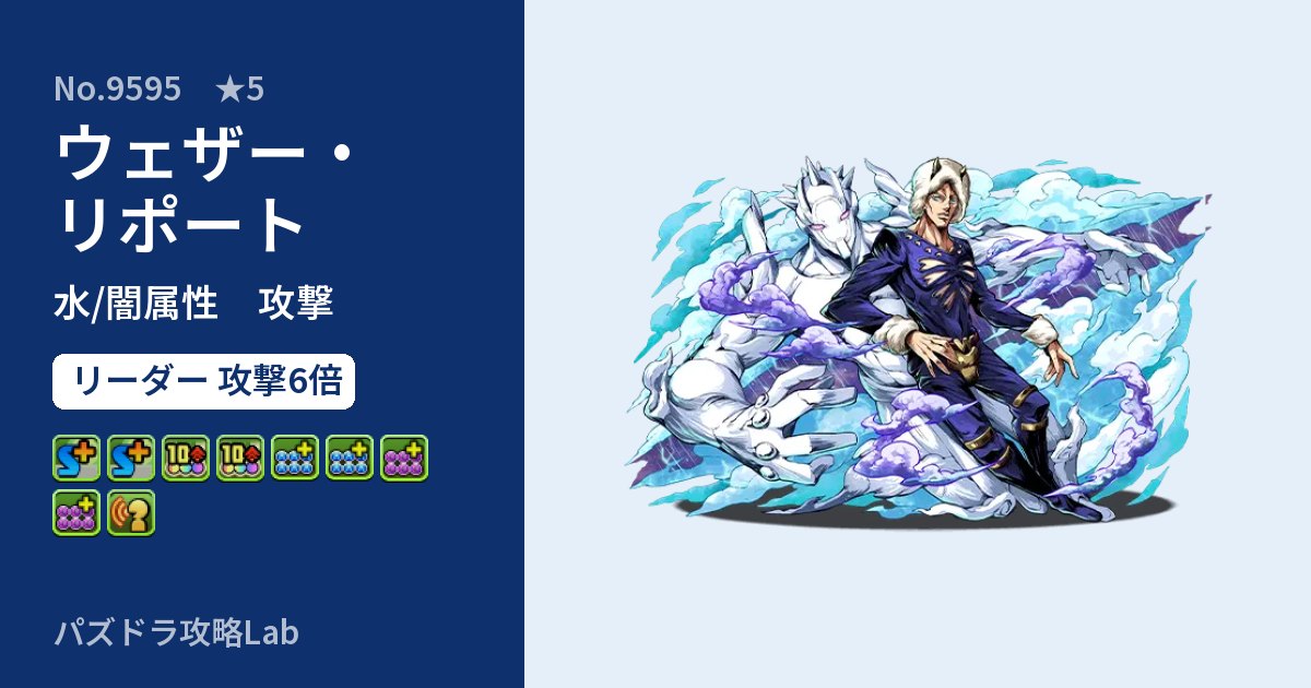 【パズドラ】ウェザー・リポートの性能・覚醒・スキルのアイキャッチ