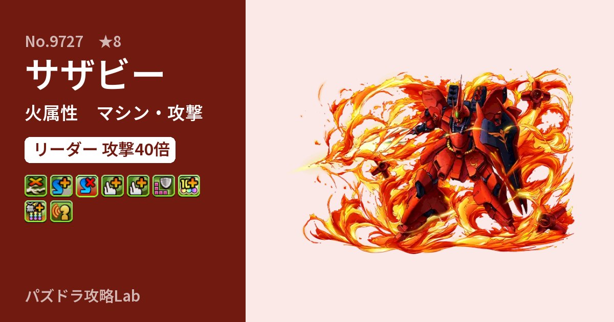 【パズドラ】サザビーの性能・覚醒・スキルのアイキャッチ