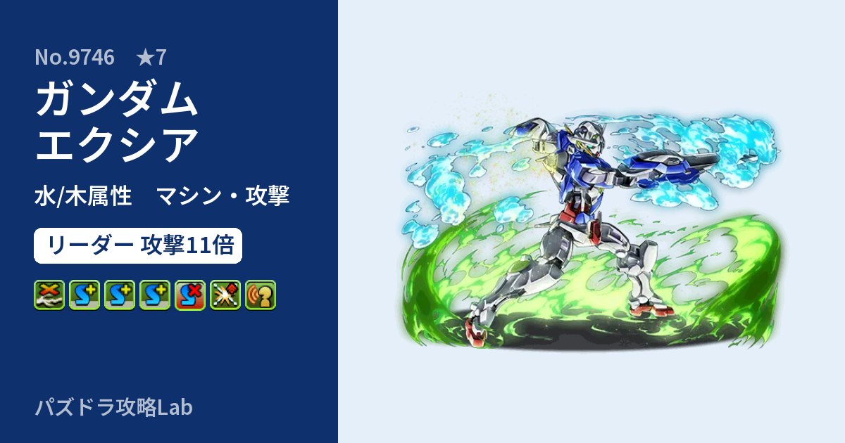 【パズドラ】ガンダムエクシアの性能・覚醒・スキルのアイキャッチ