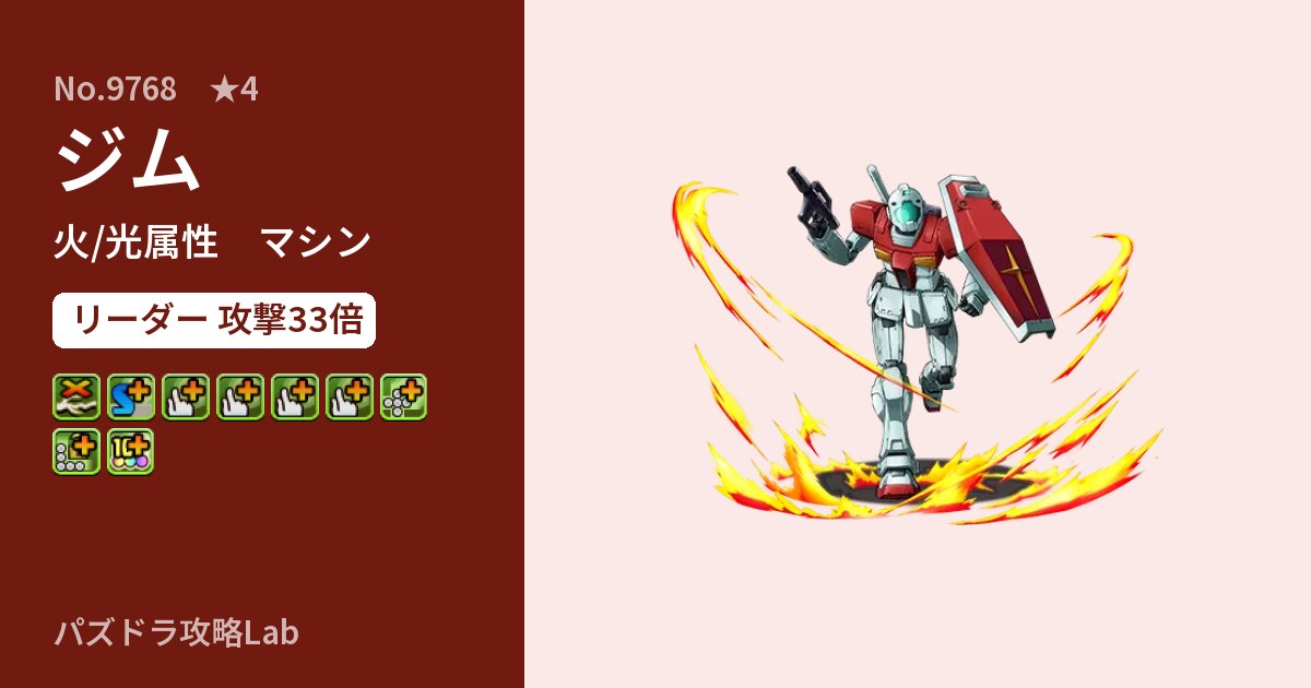 【パズドラ】ジムの性能・覚醒・スキルのアイキャッチ