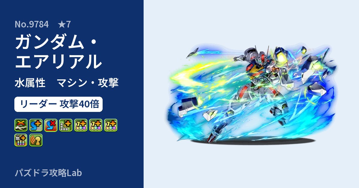 【パズドラ】ガンダム・エアリアルの性能・覚醒・スキルのアイキャッチ