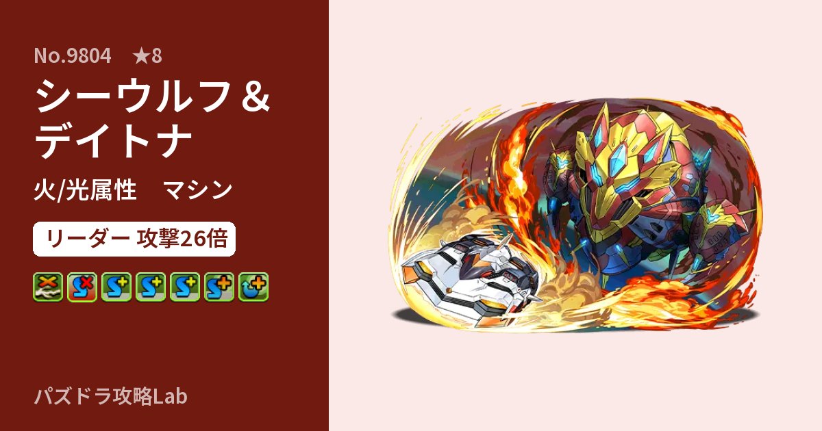 【パズドラ】シーウルフ＆デイトナの性能・覚醒・スキルのアイキャッチ